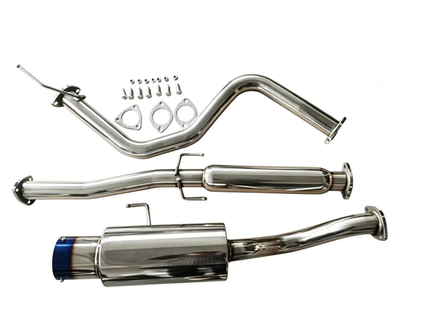 Cat-Back Exhaust System for 1996-2000 Honda Civic EK 2/4 Door - Stainless Steel with Burnt Blue Tip