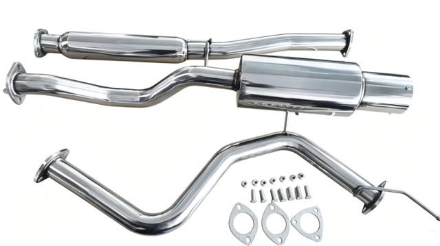 Performance Stainless Steel Cat-Back Exhaust System for Honda Civic 1992-2000 EG/EK 2/4DR - Polished Tip