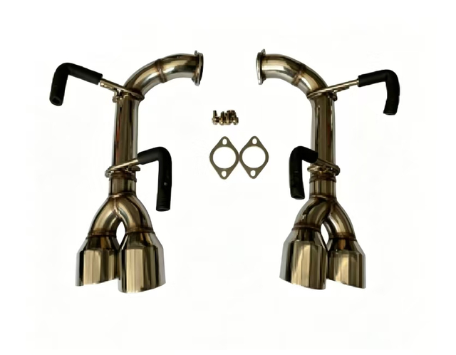Polished Stainless Steel Axle Back Exhaust Muffler W/ Quad Staggered Tips for Subaru WRX & STi 2015-2021