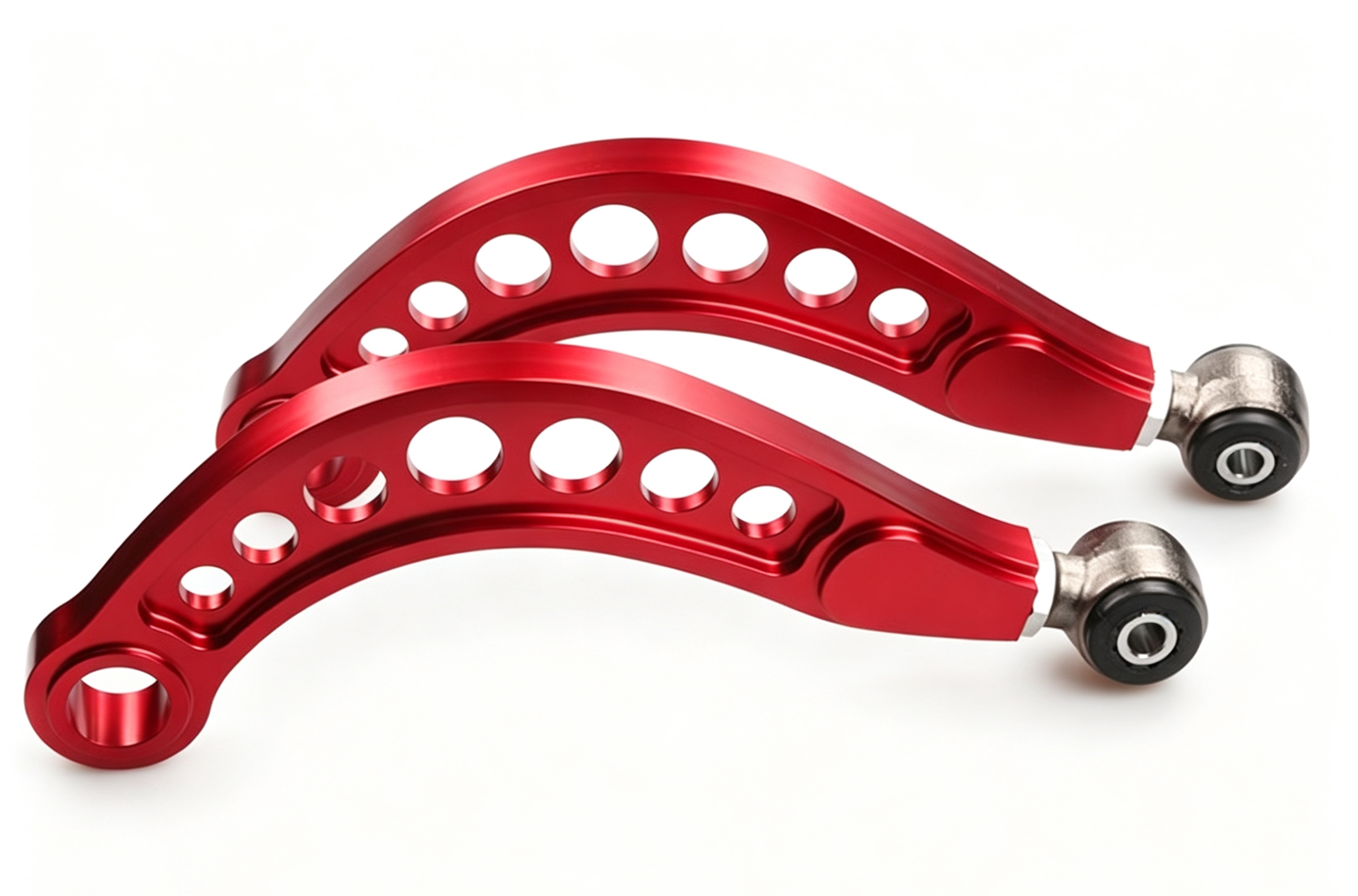 Adjustable Rear Upper Camber Arms for Honda Civic 06-11 FD2 - Red Anodized Aluminum
