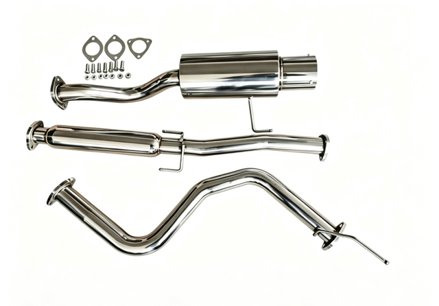 Cat-Back Exhaust System for 1996-2000 Honda Civic EK 2/4 Door - Stainless Steel with Polish Tip