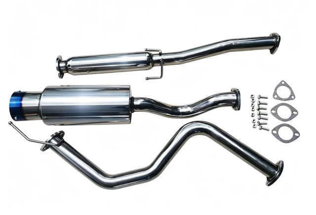 Cat-Back Exhaust System for 1992-1995 Honda Civic 3DR HB - Stainless Steel with Burnt Blue Tip